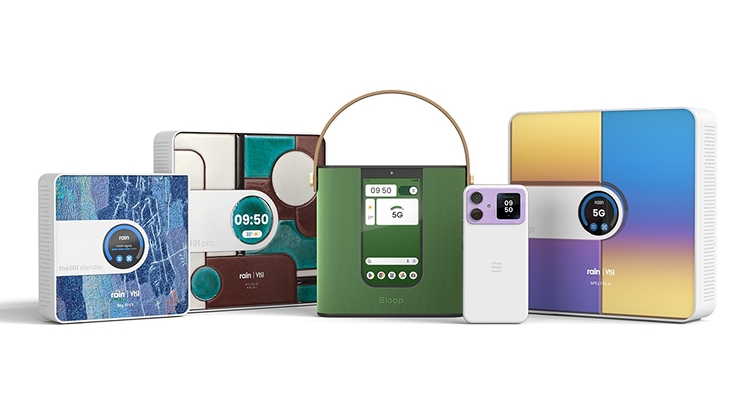 the rain product range — the101 xtender, the101 pro, loop, LoopPhone and the101